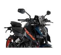 Puig 21997J Carenabris New Generation Sport - Diseño Deportivo y Protección Aerodinámica para KTM 125 DUKE y KTM 390 DUKE 2024-2025, Negro mate