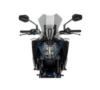 Puig 21998H Carenabris New Generation Touring - Protección Aerodinámica y Diseño Deportivo para KTM 125 DUKE y KTM 390 DUKE 2024-2025, Ahumado