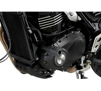 Puig 22027N Protectores de motor Vintage 2.0 en poliamida con diseño cilíndrico y protección integral para chasis y motor, Negro