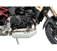 Puig 22029P Protector de Cárter en aluminio de alta resistencia para protección del motor y componentes inferiores en conducción off-road, Plata