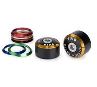 Puig 22097N Contrapesos Manillar Balance, juego con aros intercambiables multicolor y diseño moderno, fabricado en aluminio anodizado para personalizar y mejorar la estética de tu moto, Negro