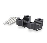 Puig 22100N Torretas para elevar el manillar de tu motocicleta, fabricadas en aluminio mecanizado y anodizado para mejorar la ergonomía y ofrecer una conducción más cómoda y precisa, Negro