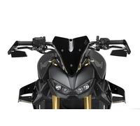 Puig 22111N Retrovisor Diablo para extremo de manillar con diseño plegable tipo alerón, espejo convexo antirreflejante, aluminio mecanizado y estilo deportivo, Negro