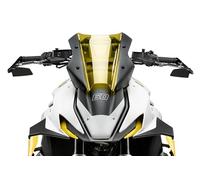 Puig 22112N Retrovisor Diablo para extremo de manillar con diseño plegable tipo alerón, espejo convexo antirreflejante, aluminio mecanizado y estilo deportivo, Negro