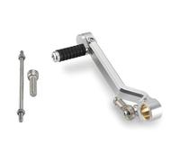 Puig 22121P Palanca Cambio con diseño deportivo, cuerpo de aluminio mecanizado, puntera regulable y superficie antideslizante para mayor control y estética, Plata