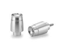 Puig 22127P Contrapesos de Manillar Modelo Sport ; fabricados en aluminio mecanizado de alta calidad; diseño minimalista racing, Plata