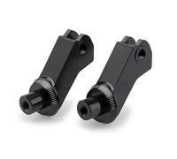 Puig 22129N Herraje Estribera Piloto, Mecanizado en Aluminio Ergal 7075 de Alta Resistencia y Acabado Anodizado para Conexión Perfecta con Soportes Originales, Negro