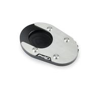 Puig 22131N Extensión Pata de Cabra con base ampliada en acero inoxidable y aluminio mecanizado para mayor estabilidad en superficies irregulares, Negro
