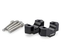Puig 22142N Torretas fabricadas en aluminio mecanizado con anodizado para elevar el manillar 20 mm y mejorar la posición de conducción con un diseño resistente, funcional y de estilo refinado, Negro
