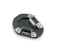 Puig 22143N Extensión Pata de Cabra con base ampliada en acero inoxidable y aluminio mecanizado para mayor estabilidad en superficies irregulares, Negro