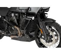 Puig 22181N Protector de Cárter en aluminio de alta resistencia para protección del motor y componentes inferiores en conducción off-road, Negro