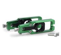 Puig 22204V Tensor de Cadena; diseño preciso y deportivo; fabricado en aluminio mecanizado anodizado; ajuste sencillo con marcaje visible; integración estética perfecta en el basculante, Verde