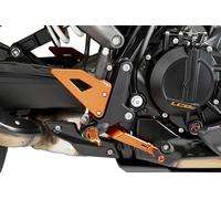 Puig 22263T Placas de talón piezas en aluminio mecanizado anodizado para protección del piloto y mejora estética, Naranja
