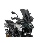 Puig 22268F Cúpula Touring Plus extra alta y aerodinámica en acrílico de alto impacto con perfil redondeado que maximiza protección y confort en ruta, Ahumado Oscuro