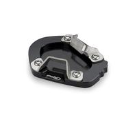 Puig 22270N Extensión Pata de Cabra con base ampliada en acero inoxidable y aluminio mecanizado para mayor estabilidad en superficies irregulares, Negro