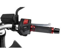 Puig 22271R Puños Revving deportivos de goma y aluminio anodizado con textura antideslizante; mejora el agarre, la comodidad y el estilo del manillar de tu moto, Rojo