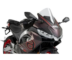 Puig 22274W Cupula R-Racer deportiva aerodinámica de alto rendimiento fabricada en PMMA de 3 mm con diseño racing optimizado para mejorar protección y estabilidad, Transparente