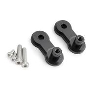 Puig 22342N Recambio - Juego Desplazador Estribera Regulable Trail 40 mm en aluminio mecanizado CNC con anodizado negro ajuste preciso y ampliación ergonómica, Negro.