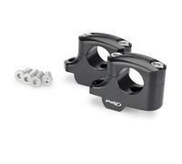 Puig 22360N Negro Torretas Pullback para manillar mecanizadas en aluminio de alta calidad, diseñadas para mejorar la ergonomía, acercar y elevar el manillar y aportar un acabado técnico y elegante