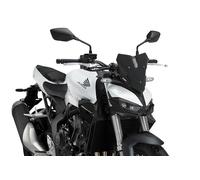 Puig 22381C New Generation Sport; cúpula deportiva aerodinámica; fabricada en PMMA de alta resistencia; incluye soportes metálicos y homologación TÜV, Símil Carbono