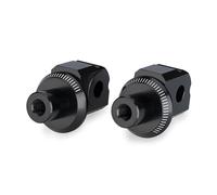 Puig 22640N Herraje Estribera pasajero en aluminio mecanizado CNC con anodizado negro ajuste milimétrico preciso diseño compacto deportivo y montaje directo sistema original, Negro.