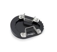 Puig 22643N Extensión Pata de Cabra con base ampliada en acero inoxidable y aluminio mecanizado para mayor estabilidad en superficies irregulares, Negro