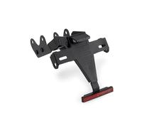 Puig 22648N Soporte Portamatrículas para motocicleta con diseño deportivo y homologado, sistema fijo o regulable en inclinación con bloqueo integrado y acabado duradero, Negro