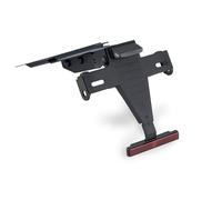 Puig 22672N Soporte Portamatrículas para motocicleta con diseño deportiv, estructura resistente con sistema de bloqueo de inclinación y componentes homologados incluidos, acabado duradero, Negro