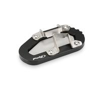 Puig 22679N Extensión Pata de Cabra con base ampliada en acero inoxidable y aluminio mecanizado para mayor estabilidad en superficies irregulares, Negro