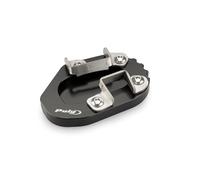 Puig 22745N Extensión Pata de Cabra con base ampliada en acero inoxidable y aluminio mecanizado para mayor estabilidad en superficies irregulares, Negro