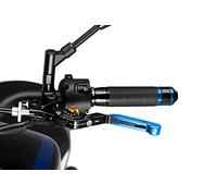 PUIG 24ANO Maneta embrague 3.0. abatible negra extensible azul con selector Oro
