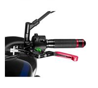 PUIG 24RNV Maneta embrague 3.0. abatible negra extensible rojo con selector Verde