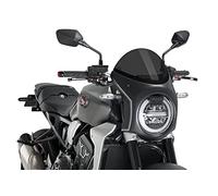 Puig 3133F Semicarenado Retro para Moto Que Mejora la protección Frontal y aporta una estética clásica con diseño aerodinámico Funcional, Ahumado Oscuro
