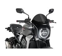 Puig 3143F Semicarenado Retro para Moto Que Mejora la protección Frontal y aporta una estética clásica con diseño aerodinámico Funcional, Ahumado Oscuro