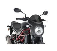 Puig 3170F Semicarenado Retro para Moto Que Mejora la protección Frontal y aporta una estética clásica con diseño aerodinámico Funcional, Ahumado Oscuro