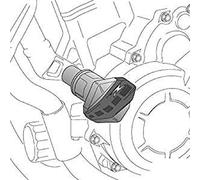 Puig 3182N Protectores de Motor R19 on topes de nylon y diseño compacto para protección integral del chasis y motor, Negro
