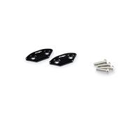 Puig 3857N Tapas retrovisores mecanizadas en aluminio anodizado con diseño discreto para cubrir orificios del carenado y acabado limpio, Negro