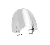 Puig 5265W Carenabrises para Motos Custom en metacrilato de 4 mm con diseño aerodinámico Envolvente, Alta protección Frontal y fijación Estable de Cuatro Puntos, Transparente