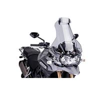 Puig 6006H Cúpula Touring con visera alta y aerodinámica en acrílico de alto impacto con visera regulable que mejora protección y confort en conducción, Ahumado