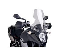 Puig 6495W Cúpula Touring Alta y aerodinámica en acrílico CN de 4 mm con Perfil Redondeado, Zona Superior Plana y deflectores Que mejoran protección, Transparente