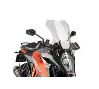 Puig 8913W Cúpula Touring Alta y aerodinámica en acrílico CN de 4 mm con Perfil Redondeado, Zona Superior Plana y deflectores Que mejoran protección, Transparente