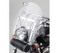 Puig 9163W Carenabrises para Motos Custom en metacrilato de 4 mm con diseño aerodinámico Envolvente, Alta protección Frontal y fijación Estable de Cuatro Puntos, Transparente