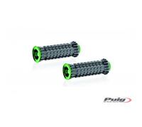 Puig 9193N Estriberas adaptadores de piloto mecanizados en aluminio con acabado anodizado y regulación milimétrica para montaje preciso, Negro
