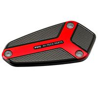 Puig 9277R Tapa depósito liquido de freno y embrague mecanizada en aluminio anodizado con diseño Hi-Tech para protección y estética, Rojo