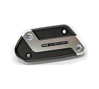 Puig 9282P Tapa depósito liquido de freno y embrague mecanizada en aluminio anodizado con diseño Hi-Tech para protección y estética, Plata