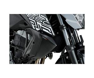 Puig 9371J Tapas Radiador en ABS de alta resistencia con diseño deportivo para protección y mejora estética del conjunto, Negro Mate