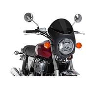 Puig 9515F Semicarenado Retro para Moto Que Mejora la protección Frontal y aporta una estética clásica con diseño aerodinámico Funcional, Ahumado Oscuro