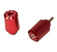 Puig 9537R Contrapesos Manillar Largos mecanizados en aluminio anodizado con diseño racing y función antivibración para mayor confort, Rojo