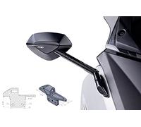 Puig Retrovisores a varilla 9574N – diseño aerodinámico, espejo convexo antirreflejante, negro