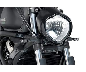 Puig 9676N Juego Soportes Horquilla Intermitentes Delanteros LED, Negro